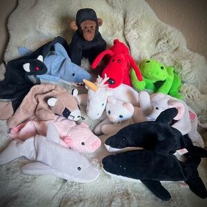 Set of 13 Authentic 1990’s Ty Beanie Babies